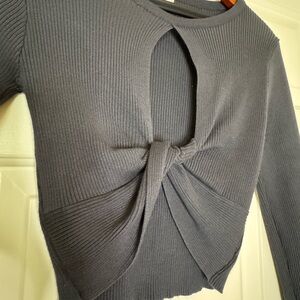 Long sleeve dark grey sweater
